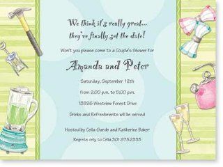Couples Shower Invitations, His And Hers, M Middle Pack of 10 Health & Personal Care