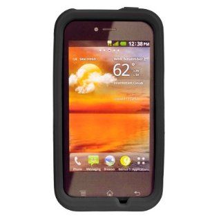 T Mobile LG MyTouch Silicone Skin Soft Phone Cover   Black: Cell Phones & Accessories
