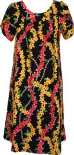 Robert J. Clancey Women's Carnival Lei Petal Sleeve Muumuu House Dress at  Womens Clothing store