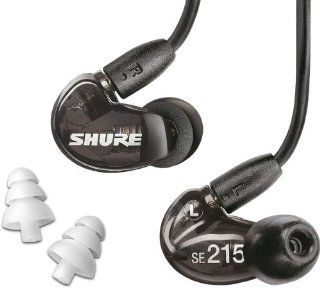 Shure SE215 K Sound Isolating In Ear Stereo Earphones (Black) with 3 Pairs of Triple Flange Sleeves for Better Sound Isolation Electronics