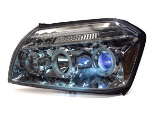 05 07 Dodge Magnum Chrome Dual HALO LED Projector Headlights + HID Low Only 10000K: Automotive