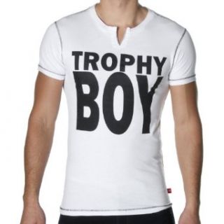 Andrew Christian Men's Trophy Boy T Shirt, White, X Large at  Mens Clothing store