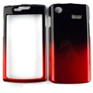 ACCESSORY HARD GLOSSY CASE COVER FOR SAMSUNG CAPTIVATE (GALAXY S) I897 TWO TONES BLACK RED: Cell Phones & Accessories