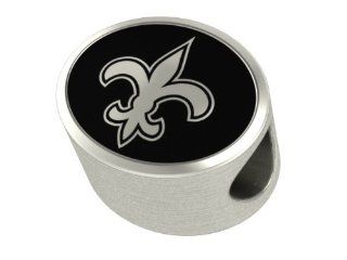 New Orleans Saints NFL Jewelry and Bead Fits Most European Style Bracelets. High Quality Bead in Stock for Immediate Shipping: Bead Charms: Jewelry