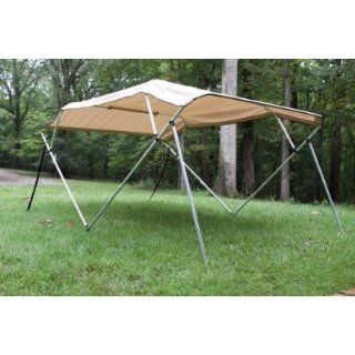 New Beige/tan Pontoon / Deck Boat Vortex 4 Bow Bimini Top 12' Long, 8' Wide, 54" High, Complete Kit, Frame, Canopy, and Hardware, In Stock for Immediate Shipment  Sports & Outdoors