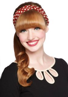 Dots to Love Headband in Rust  Mod Retro Vintage Hair Accessories