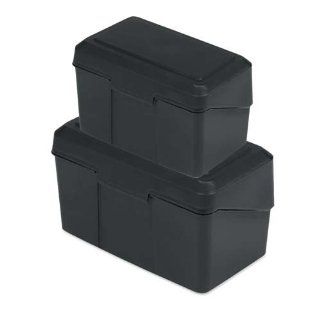 Rubbermaid Fliptop Card Files, 300 Card Capacity, 4" x 6", Black (RUB39806ROS) Category Index Cards and Index Card Boxes 