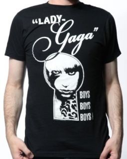 Lady Gaga KeyHole Men's T Shirt (Small, Black): Clothing