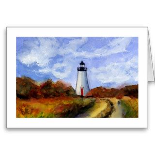 Cape Pogue Lighthouse Greeting Card