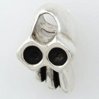 One Argentium Silver SkullDuggery Dangle Charm: Medium: Bead Charms: Jewelry