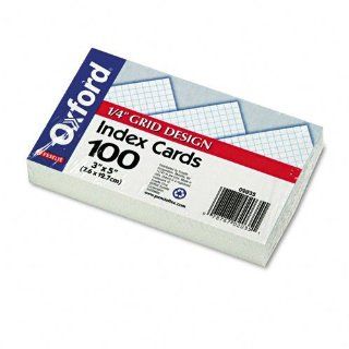 Oxford(R) Grid Index Cards, 3in. x 5in., Pack Of 100 : Office Products