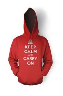 Keep Calm And Carry On Hoodie Sweatshirt: Clothing
