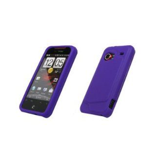 Premium Purple Silicone Gel Skin Cover Case for HTC Droid Incredible: Cell Phones & Accessories