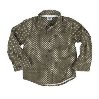 boys organic cotton shirt polka dot by bamboo baby