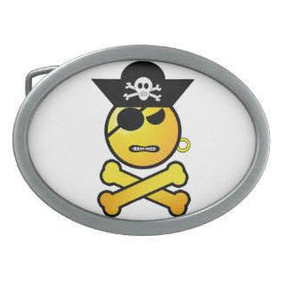 ARRGH Smiley   GRR  Emoticon Pirate Oval Belt Buckle