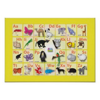 Alphabets: My ABC with 26 animals Poster