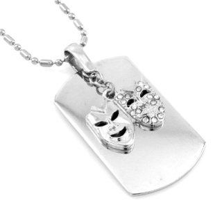 Drama Face (Laugh now cry later)   Dog Tag Necklace free Chain: Everything Else