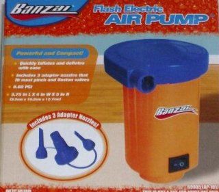 Banzai Electric Air Pump Inflater Adaptor & 3 Nozzles : Sports Inflation Devices : Sports & Outdoors