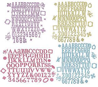 Brenda Walton 300  piece Glitter Alphabet Chipboard —