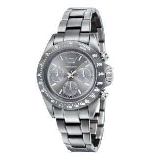 LTD Watch Aluminium Collection Unisex Quartz Watch with Grey Dial Chronograph Display and Grey Bracelet LTD 031901: Watches