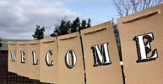 'welcome' bunting by little silverleaf