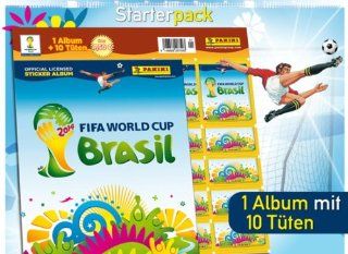 Panini 207503   FIFA World Cup Brasil 2014, Starterset mit Sammelalbum, 10 Tten und 5 Sticker: Spielzeug