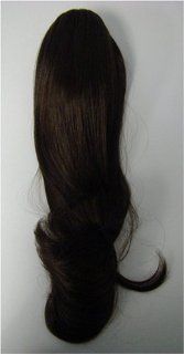 #2 Dark Brown Pro Extensions Kanekalon clip in on ponytail, long lasting life like synthetic fiber looks and feels like real human hair : Beauty