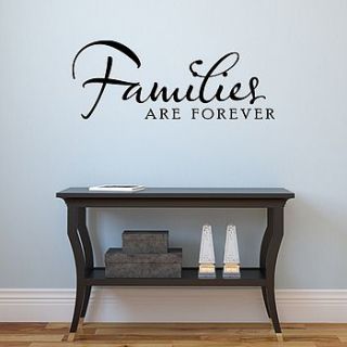 families are forever quote wall sticker by mirrorin