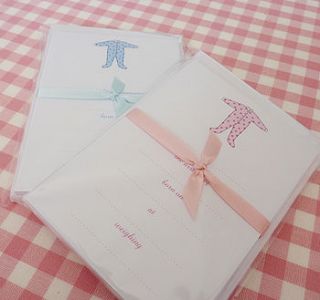 birth announcement cards   pack of 10 by little cherub design