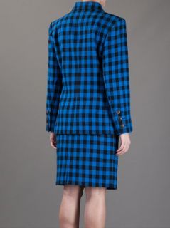 Yves Saint Laurent Vintage Checked Skirt Suit   House Of Liza