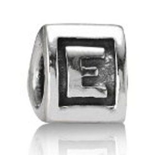 Pandora Damen Bead Sterling Silber 925 Buchstabenelement "E" KASI 79323 E: Pandora: Schmuck