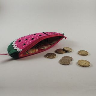 slice of watermelon coin purse by cherish handmade