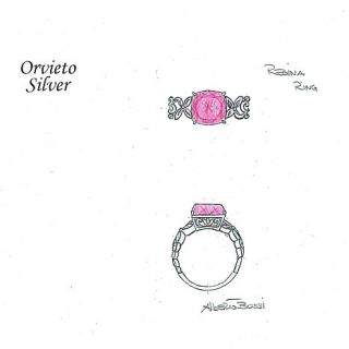 Orvieto Silver Extreme Pink Quartz Ring