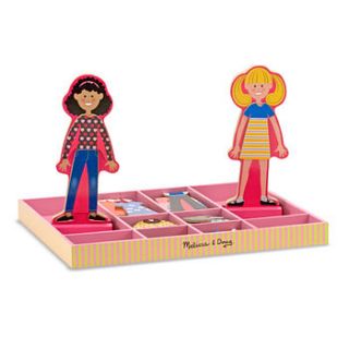 wooden magnetic dress up dolls by toys of essence