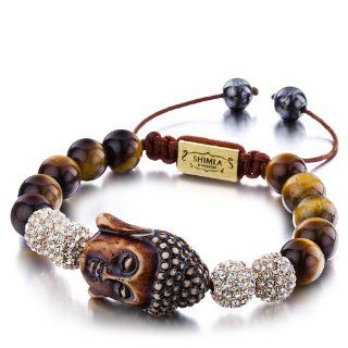 Shimla Jewellery Unisex Armband Messing Tigerauge 260 mm SH 095: Schmuck