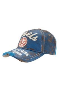 True Religion Brand Jeans Painted Leather Baseball Cap