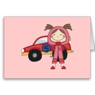 Race Car   Girl T shirts and Gifts Card