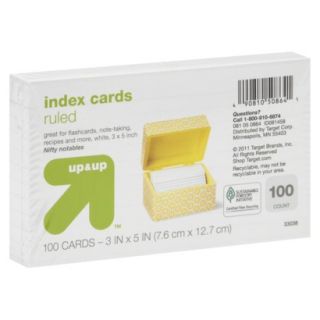 up&up™ 100 ct. Ruled Index Cards 3x5   White