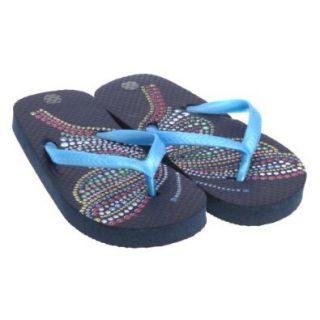 Beach Wear Mdchen Flip Flops mit Schmetterling Motiv (EUR 32 33) (Blau): Schuhe & Handtaschen