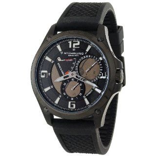 Stuhrling Original Men's 251.335612 Lifestyle 'Atlas' Automatic Power Reserve Rubber Strap Watch: Watches