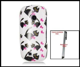 LG UN251 Cosmos 2 (Verizon) Snap on Glossy Hard Shell Cover Case Kitty Cats Image Design + One Free Touch Screen Stylus Pen: Cell Phones & Accessories