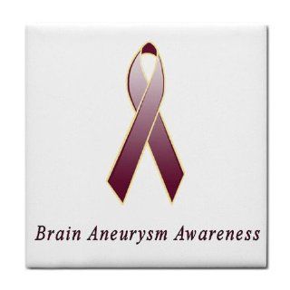Brain Aneurysm Awareness Ribbon Tile Trivet : Everything Else