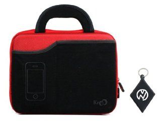 Acer Aspire One AOD257 D257 1471 10.1 Inch Netbook Laptop Hard Nylon Case with External Micro Suede Pocket, Color Black / Red + NuVur ™ Keychain (ND10LXR1): Computers & Accessories