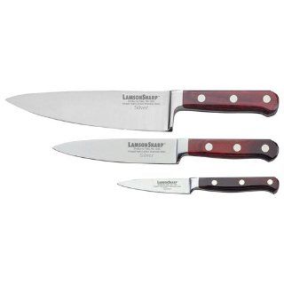 LamsonSharp 3 Piece Forged Chef's Knife Set: Kitchen & Dining