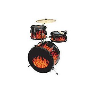 First Act FIRE ORANGE Light Up Drum Set WITH SOUND ACTIVATED LIGHT EFFECTS: Toys & Games