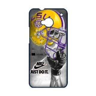 luckeverything store Custom NCAA LSU Tigers logo with nike logo black plastic Case for HTC ONE M7 cover: MP3 Players & Accessories