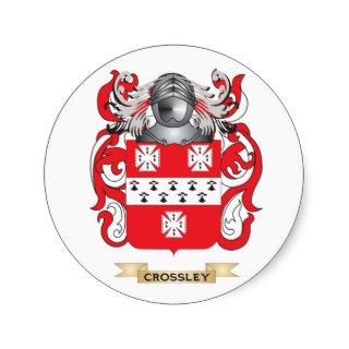 Crossley Coat of Arms Round Sticker