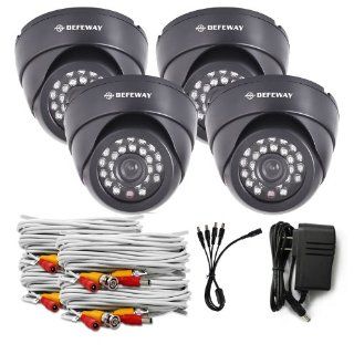 4*C3010DP7 Defeway 700TV Lines Dome Indoor 24IR Leds Security Surveillance Cameras : Camera & Photo