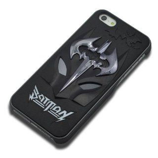 FJX 3D Gray Eye Black Bottom Cartoon Batman Hard Case for Apple iPhone 5 5G 5th Cell Phones & Accessories