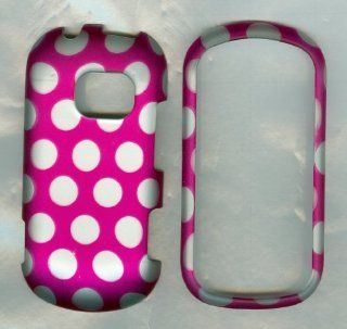 Pink Polka Dot Lg Extravert Vn271 Verizon Case Cover Hard Case Snap on Rubber: Cell Phones & Accessories